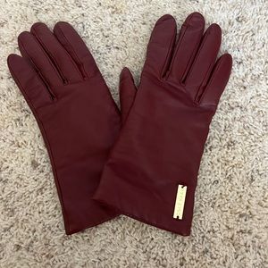 Cole Haan Red Leather Gloves
